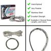 US Rigging Supply 3/16" X 50' Stainless Steel Wire-to-Rope Halyard Rope Kit (Green Tracer) Lightweight,Hypoallergenic | for Yacht, Sailboat, Flag Pole view 4