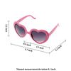 Binshang Pack of 10 Pink Heart Shaped Plastic Lens Sunglasses for Womens and Child in Party Festival (Pink), 5.7-0.5-5.1 inch view 3