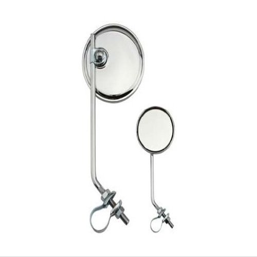 Two Round Mirror All Chrome. Set of Bike Mirrors. Pair of Bicycle Mirrors. 2 Bike Mirrors.