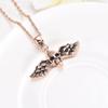 Cremation Jewelry for Ashes - Skull Angel Wing Charm Locket Pendant Necklace Jewelry, Keepsake Memorial Urns Gift for Women/Men, Free 20 Inch Chain+Fill Kit (Rose gold) view 2