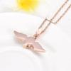 Cremation Jewelry for Ashes - Skull Angel Wing Charm Locket Pendant Necklace Jewelry, Keepsake Memorial Urns Gift for Women/Men, Free 20 Inch Chain+Fill Kit (Rose gold) view 3