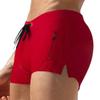 TONLEN Mens Swimwear Short Swim Trunks with Zipper Pocket, Red #1, US M_Asia Tag L,Waist:29.5"-33.5" view 1