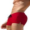 TONLEN Mens Swimwear Short Swim Trunks with Zipper Pocket, Red #1, US M_Asia Tag L,Waist:29.5"-33.5" view 2