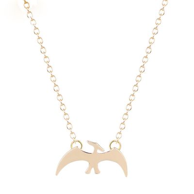 Stan-Deed Pterosaur Necklace for Women Animal Dinosaur Pendants Charm Gifts (Gold)