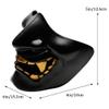 AOUTACC Airsoft Half Face Masks,Evil Demon Monster Kabuki Samurai Hannya Oni Half Face Protective Masks for Masquerade Ball,Party,Thanksgiving,CS War Game(Black) view 2