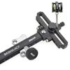 Archery Compound Bow Sight Single Pin Scope Sight with 4/6/8X Magnification Lens Aluminum Target Sight Compound Bow Accessory (Black 1, 8X)