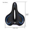 UNISTRENGH Oversized Bike Saddle Seats Extra Wide Big Bum Silica Gel Padded Cushion Bicycle Cycling (Blue/Black) view 2