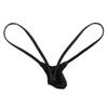 ACSUSS Men's Grape Smugglers Micro Bulge Pouch Thongs V-String Bikini Briefs Underwear Black L view 4
