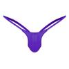 ACSUSS Men's Grape Smugglers Micro Bulge Pouch Thongs V-String Bikini Briefs Underwear Purple XL view 2