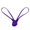 ACSUSS Men's Grape Smugglers Micro Bulge Pouch Thongs V-String Bikini Briefs Underwear Purple XL view 3