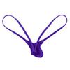 ACSUSS Men's Grape Smugglers Micro Bulge Pouch Thongs V-String Bikini Briefs Underwear Purple XL view 4