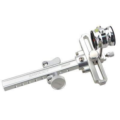 MILAEM Archery Compound Bow Sight Single Pin Scope Sight with 4/6/8X Magnification Lens Aluminum Target Sight Compound Bow Accessory (Silver 1, 8X)