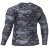 HUGE SPORTS Men's Splice UV Sun Protection UPF 50+ Skins Rash Guard Long Sleeves (Pixel Dark, 2XL) view 3