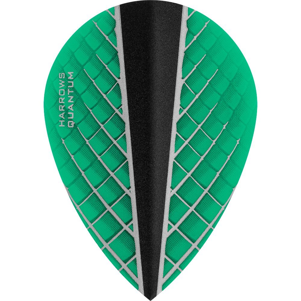 Harrows Quantum X Dart Flights - 100 Micron - Pear - 3D Effect - 1 Set (3) (Jade)