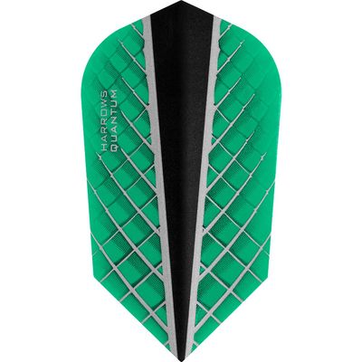 Harrows Quantum X Dart Flights - 100 Micron - Slim - 3D Effect - 1 Set (3) (Jade)