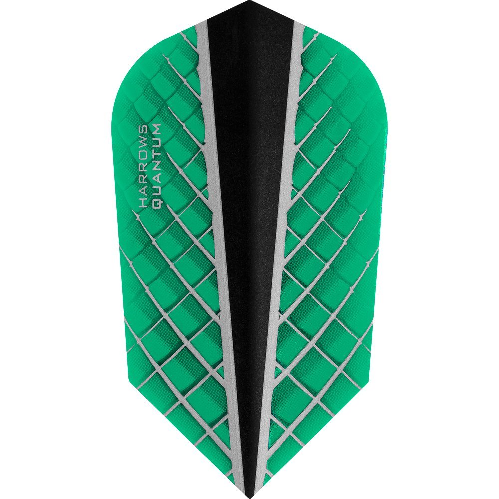 Harrows Quantum X Dart Flights - 100 Micron - Slim - 3D Effect - 1 Set (3) (Jade)