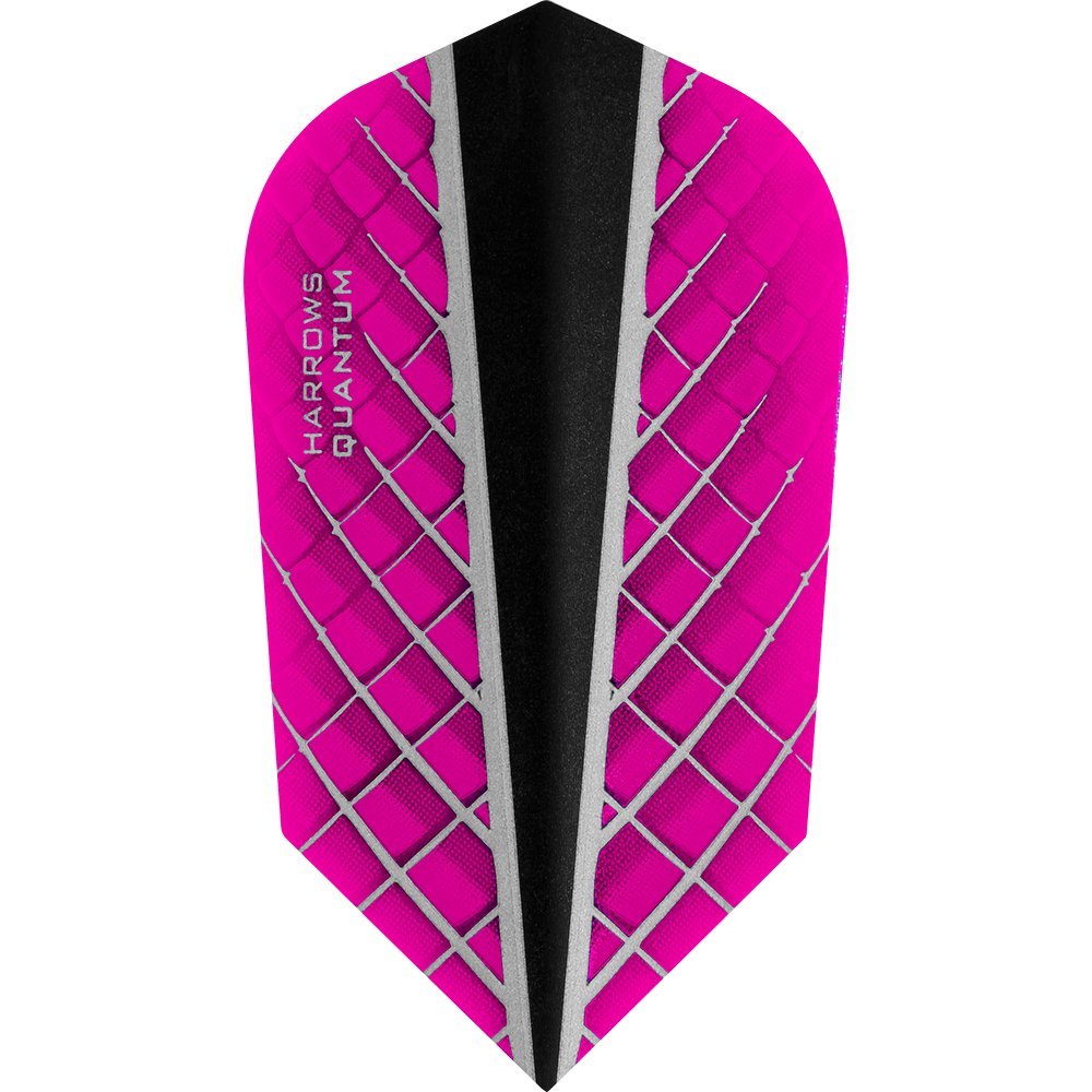 Harrows Quantum X Dart Flights - 100 Micron - Slim - 3D Effect - 1 Set (3) (Pink)