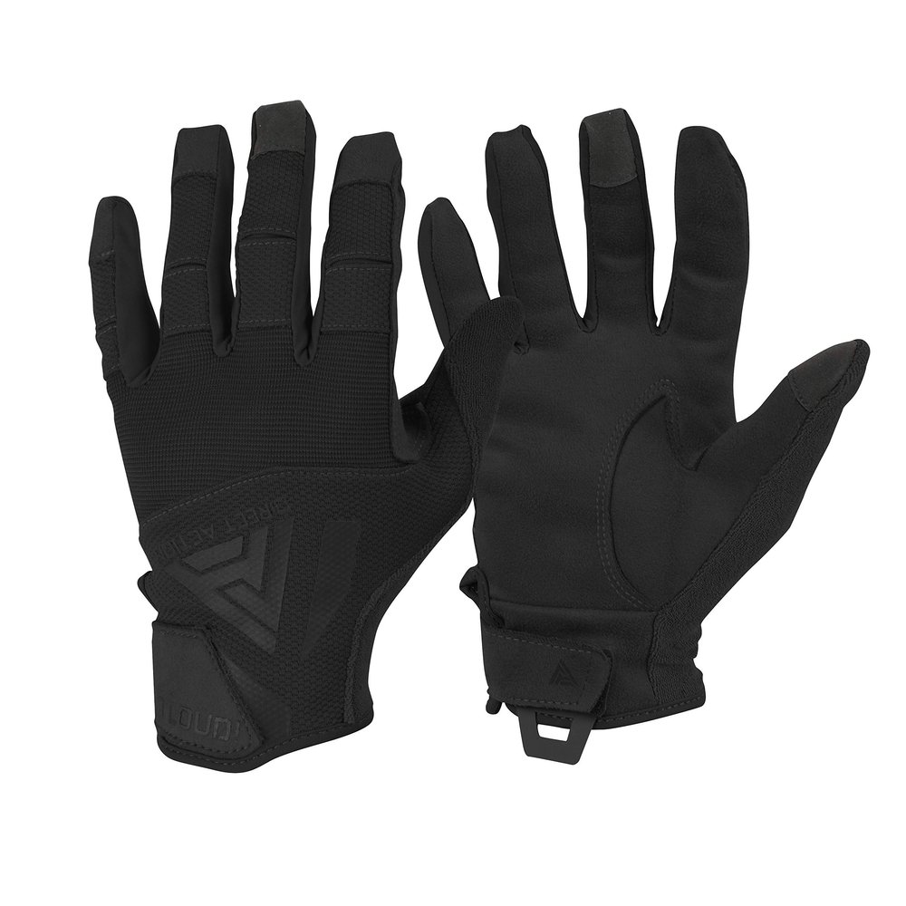 Direct Action Hard Gloves Black Small, Military Style, Touch Screen Compatible