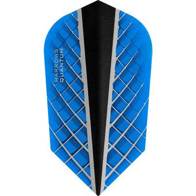 Harrows Quantum X Dart Flights - 100 Micron - Slim - 3D Effect - 1 Set (3) (Aqua Blue)