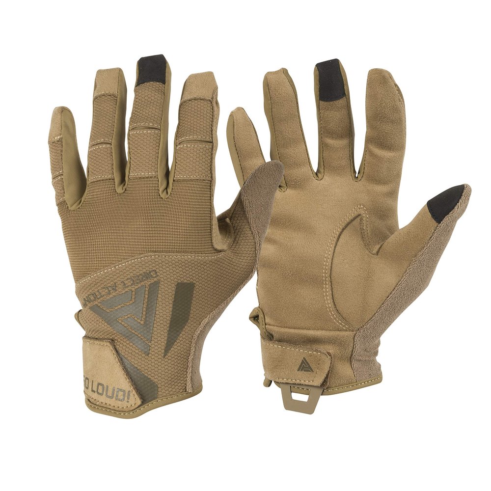 Direct Action Hard Gloves Coyote Brown Large, Military Style, Touch Screen Compatible