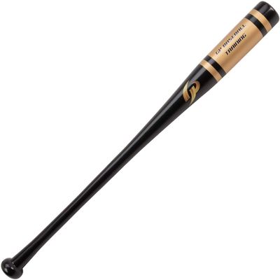 GP 44264Y Baseball Training Bat, 33.1 inches (84 cm), 33.1 oz (1,000 g), Wooden, Black x Gold