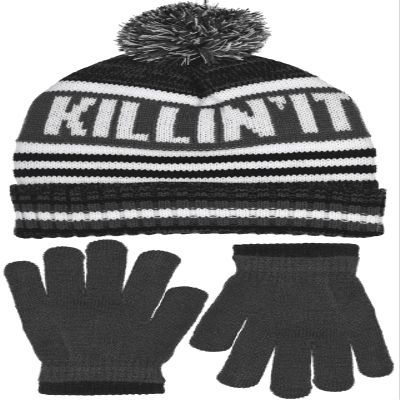 Polar Wear Boy's Knit Hat & Gloves Set in 3 Fun Designs (KILLIN IT)