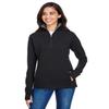 J America Ladies' Omega Stretch Quarter-Zip L BLACK view 1