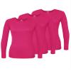 Adar Underscrubs for Women 3 Pack - Long Sleeve Underscrub Comfort Tee - 2903 - Fuchsia - XXS view 1