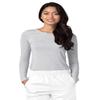 Adar Uniforms, Underscrubs for Women 3 Pack - Long Sleeve Underscrub Comfort Tee - 2903 - Marl Gray - M view 2