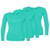Adar Uniforms Underscrubs for Women 3 Pack - Long Sleeve Comfort Tee - 2903 - Sea Glass - M view 1