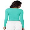 Adar Uniforms Underscrubs for Women 3 Pack - Long Sleeve Comfort Tee - 2903 - Sea Glass - XXS view 3
