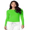 Adar Uniforms Underscrubs for Women 3 Pack - Long Sleeve Comfort Tee - 2903 - Neon Lime Green - XS view 2