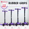 Lascoota 2-in-1 3-Wheel Scooter - Removable Seat Toddler Scooter - 4-Position Adjustable Handlebars Outdoor Toys - LED Light-Up Wheels Toys for Ages 5-7 - Purple, Ages 3-12, 100 lb Max view 4