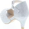Angels New York Girls Glitter & Stone Sandal With Memory Foam Insole,Silver,11 view 3