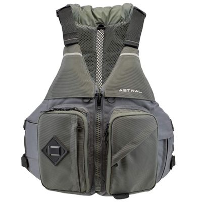 Astral Ronny Fisher Life Jacket PFD for Fishing, Recreation, and Touring Kayaking, Granite Gray, S/M