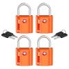 Forge Small TSA Approved Luggage Locks: Ultra Secure Dimple Key Travel Locks Alloy Body. for Luggage, Travel Cases, Backpacks, Orange 4 Pack. view 1