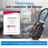 TSA Approved Cable Luggage Locks, Re-settable Combination with Alloy Body view 2