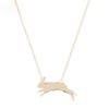 Stan-Deed Rabbit Necklace Charm Animal Running Bunny Pendant Lovely Jewelry for Women (Gold) view 1