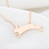 Stan-Deed Rabbit Necklace Charm Animal Running Bunny Pendant Lovely Jewelry for Women (Gold) view 2