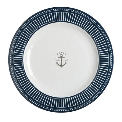 Marine Business Sailor Soul Flat Plate with Elegant Design, Multi-Color, One Size