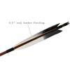 PG1ARCHERY Bamboo Arrows, 12 Pack Practice Target Arrow Handmade Self Nock Feather Fletched 6.2" Vane for Longbow Traditional & Recurve Bow Gray White view 2
