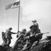 World War Ii Iwo Jima Nthe Raising Of The First Flag On Mount Suribachi Iwo Jima 23 February 1945 The Soldiers Are Sergeant Henry Hansen (Without Helmet) Sergeant Ernest Thomas (Seated By Flagpole) Co view 1