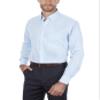 Van Heusen mens Regular Fit Pinpoint Stripe Dress Shirt, Periwinkle, 14.5 Neck 32 -33 Sleeve Small US view 2