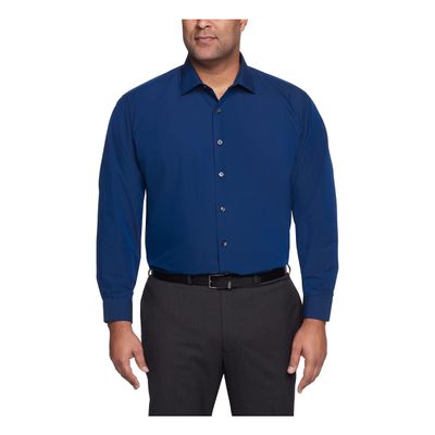 Unlisted by Kenneth Cole mens Big and Tall Solid Dress Shirt, Medium Blue, 17.5 Neck 35 -36 Sleeve US
