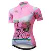 Cycling Jersey Women Mountain Bike Jersey Shirts Short Sleeve Road Bicycle Shirts Breathable MTB Tops Summer Clothes Pink Size XS view 1