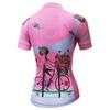 Cycling Jersey Women Mountain Bike Jersey Shirts Short Sleeve Road Bicycle Shirts Breathable MTB Tops Summer Clothes Pink Size XS view 2