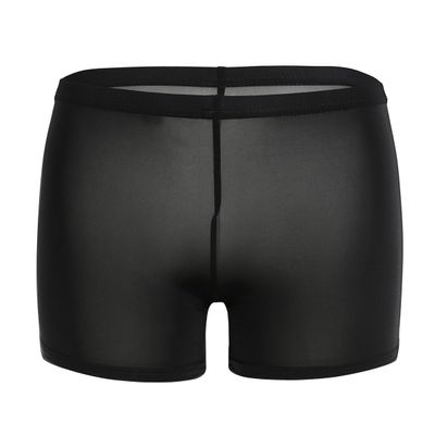 ACSUSS Women's Sexy Lingerie See-Through Sheer Boyshort Briefs Underwear Black One Size