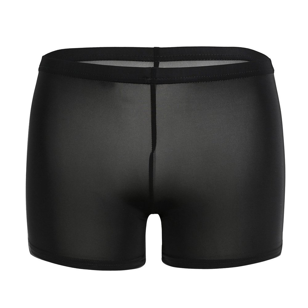 ACSUSS Women's Sexy Lingerie See-Through Sheer Boyshort Briefs Underwear Black One Size
