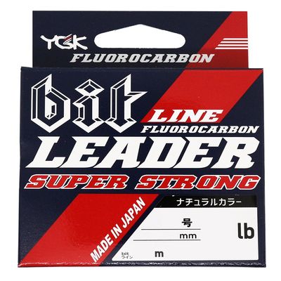 X-Braid Shock Leader, Bit Leader, Super Strong, Fluorocarbon 65.6 ft (20 m), No. 1.5, 6 lb, Natural