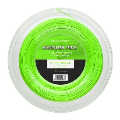 Signum Pro-Pro X-Perience Tennis String Reel 16g 1.30mm-(4013001106370), Green
